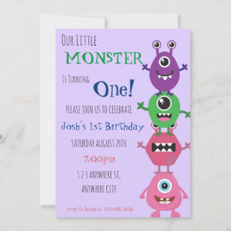 Unser kleines Monster macht eine Einladung zum Geb
