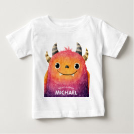 Unser kleines Monster Niedliche Aquarellkunst Baby T-shirt