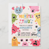 Unser kleines Monster verrät zwei Einladung (Vorderseite)