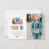 Unser kleines Monster zum Geburtstag Dankeskarte (Vorderseite)
