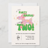 Unser kleines Party Ballon Tier 2. Geburtstag Einladung (Vorderseite)