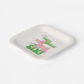 Unser kleines Party Ballon Tier 6. Geburtstag Pappteller (Gewinkelt)