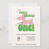 Unser kleines Party Balloon Tier 1. Geburtstag Einladung (Vorderseite)