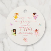 Unser kleines Party verzaubert den 2. Geburtstag Geschenkanhänger (Rückseite)
