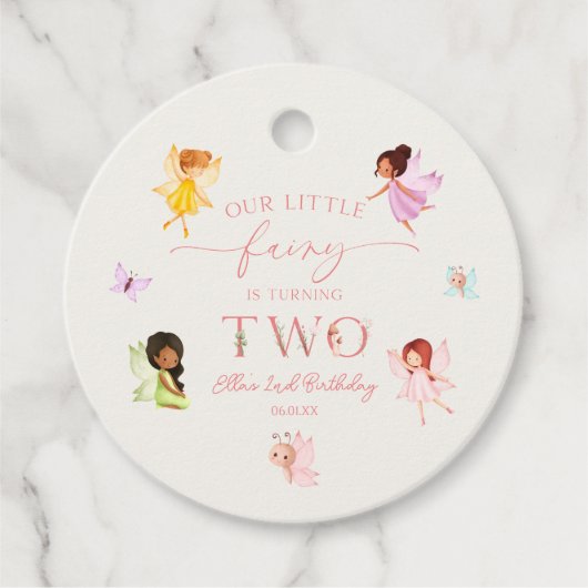 Unser kleines Party verzaubert den 2. Geburtstag Geschenkanhänger (Vorderseite)