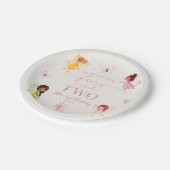 Unser kleines Party verzaubert den 2. Geburtstag Pappteller (Schrägansicht)