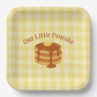 Unser kleines Pfannkuchen-Brunch-Thema-Baby-Shower Pappteller