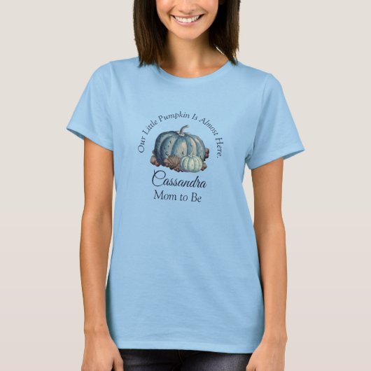 Unser kleines Pumpkin Blue | Babydusche Vaters T-Shirt (Vorderseite)