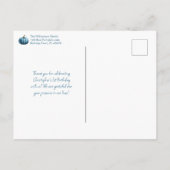 Unser kleines Pumpkin Blue Vielen Dank Postcard Postkarte (Rückseite)