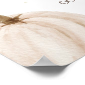 Unser kleines Pumpkin erstes Geburtstag Begrüßungs Poster (Ecke)