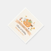 Unser kleines Pumpkin erstes Geburtstagskind Serviette (Ecke)