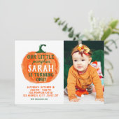Unser kleines Pumpkin-Foto Einladung (Stehend Vorderseite)