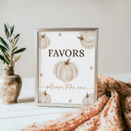 Unser kleines Pumpkin Geburtstagsfavoriten-Zeichen Poster