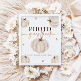 Unser kleines Pumpkin Geburtstagsschild Poster