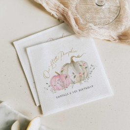 Unser kleines Pumpkin Girl 1. Geburtstag Serviette