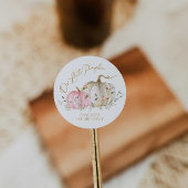 Unser kleines Pumpkin-Mädchen zum Geburtstag Runder Aufkleber