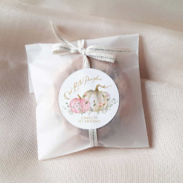 Unser kleines Pumpkin-Mädchen zum Geburtstag Runder Aufkleber