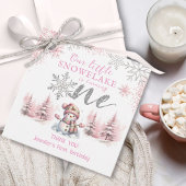 Unser kleines Schneeflocken Girl Pink Silver 1. Ge Geschenkanhänger