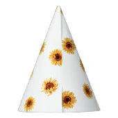 Unser kleines Sonnenblumenpapier Partyhütchen (Rückseite)