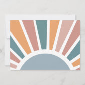 Unser kleines Sonnenschein 1. Geburtstag Rainbow-F Einladung (Rückseite)