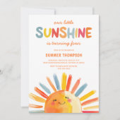Unser kleines Sonnenschein-Kindergeburtstag-Party Einladung (Vorderseite)