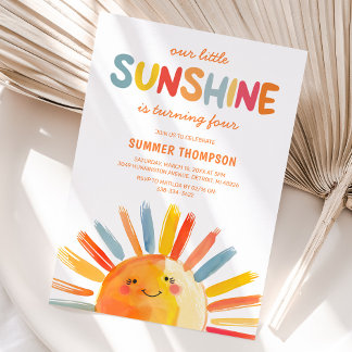 Unser kleines Sonnenschein-Kindergeburtstag-Party Einladung