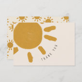 Unser kleines Sonnenscheinkind zum Geburtstag Dankeskarte (Vorne/Hinten)