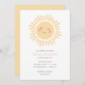 Unser kleines Sonnenscheinmädchen zum Geburtstag Einladung (Vorne/Hinten)