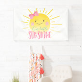 Unser kleines sonniges Pink-Mädchen zum Geburtstag Banner (Insitu)