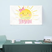 Unser kleines sonniges Pink-Mädchen zum Geburtstag Banner (Messeveranstaltung)