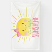 Unser kleines sonniges Pink-Mädchen zum Geburtstag Banner (Vertikal)