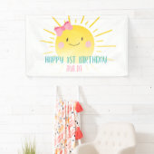 Unser kleines sonniges Pink-Mädchen zum Geburtstag Banner (Insitu)