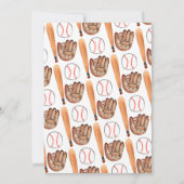 Unser kleines Sportboot Baseball Geburtstag Einladung (Rückseite)