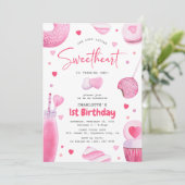 Unser kleines Süße 1. Geburtstag Einladung (Stehend Vorderseite)