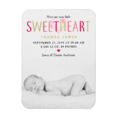 Unser kleines Sweetheart-Foto kündigt Geburt an Magnet (Vertikal)