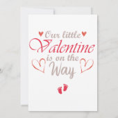 Unser kleines Valentin ist unterwegs, schwanges Ge Einladung (Rückseite)