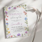 Unser kleines Wildblume Mädchen 1. Geburtstag Einladung