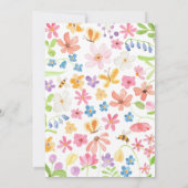 Unser kleines Wildblume Mädchen zum ersten Geburts Einladung (Rückseite)