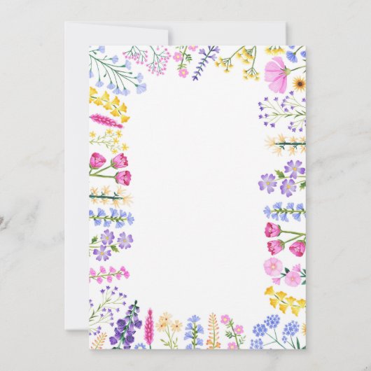 Unser kleines Wildblume Spring Garden Party Dankeskarte (Rückseite)