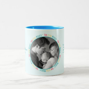 Unser kleines Wunder - Blue Baby Custom Foto/Name Zweifarbige Tasse
