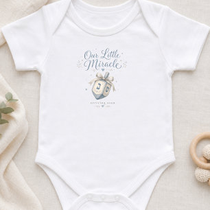 Unser kleines Wunder Hanukkah Schwangerschaftsankü Baby Strampler