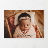 "Unser kleines Wunder" - individuell anpassbare Ge Dreifach Gefaltete Ankündigung (Cover)