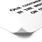 Unser Kundenservice ist einzigartig Poster (Ecke)