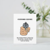 Unser Kundenservice ist einzigartig Postkarte (Stehend Vorderseite)