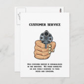 Unser Kundenservice ist einzigartig Postkarte (Vorne/Hinten)