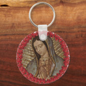UNSER LADY GUADALUPE MIT SPANISCHEN ROSE SCHLÜSSELANHÄNGER (Vorderseite)