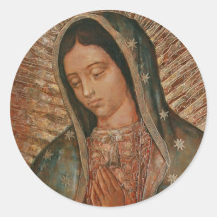 UNSER LADY GUADALUPE RUNDER AUFKLEBER