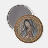 UNSER LADY GUADALUPE SCHÜTZT DAS UNBORDE MAGNET (Vorderseite/Rückseite)