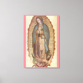UNSER LADY OF GUADALUPE 30x45 NATURAL ON PINK Leinwanddruck
