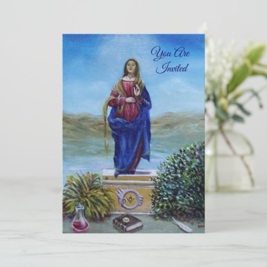 UNSER LADY OF LIGHT Madonna of Immaculate Concepti Einladung (Stehend Vorderseite)